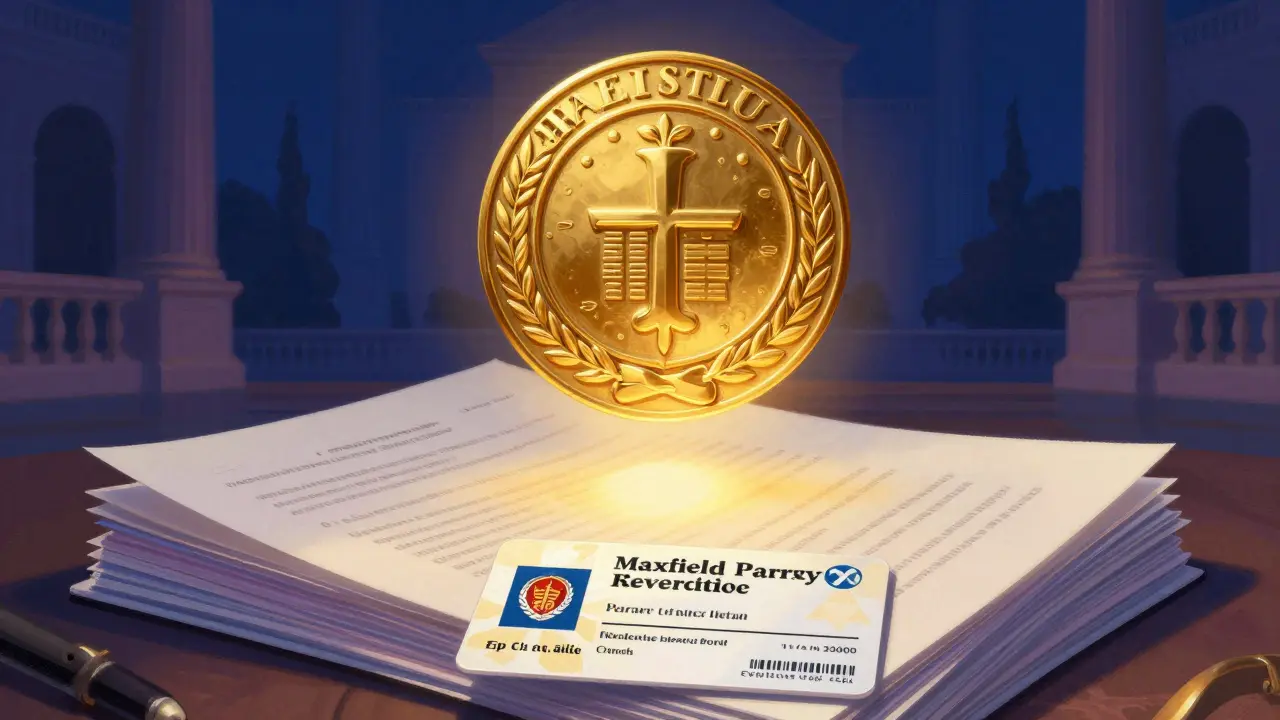 Emblema luminoso di verifica legale in stile illustrativo artistico