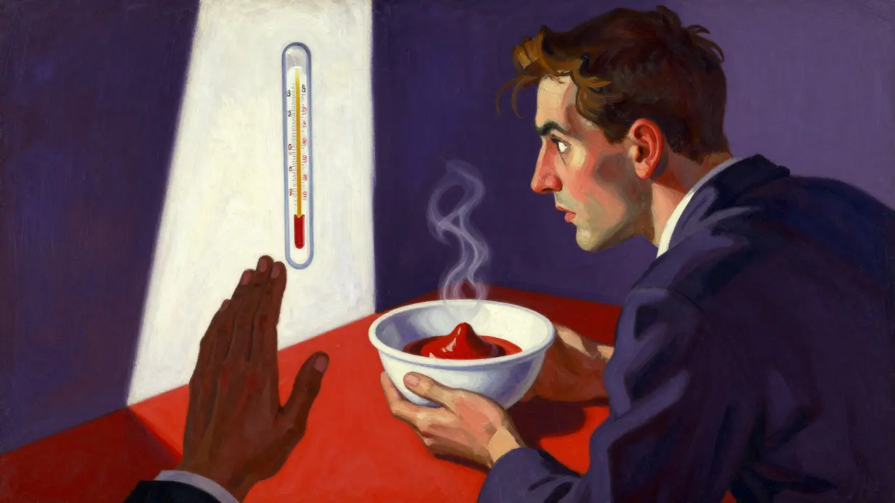 Segnali d'allarme medici come febbre e sangue nelle feci illustrati