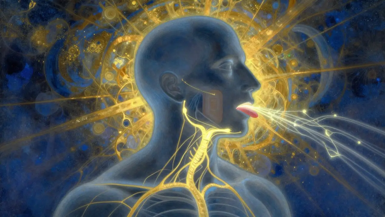 Impulsi elettrici stilizzati che stimolano le vie aeree nel sonno